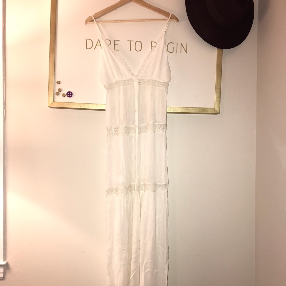 White Lace Maxi Dress